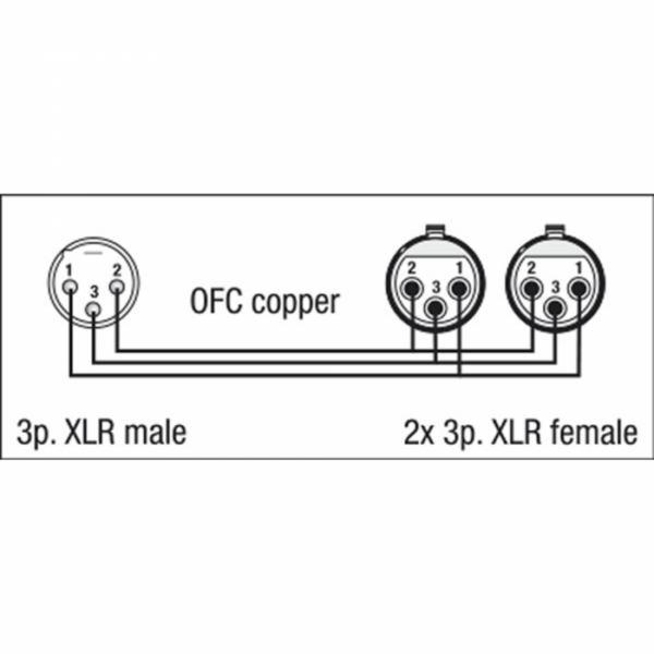 DAP Audio 1.5M XLR M/2 XLR F Cable - Image 2